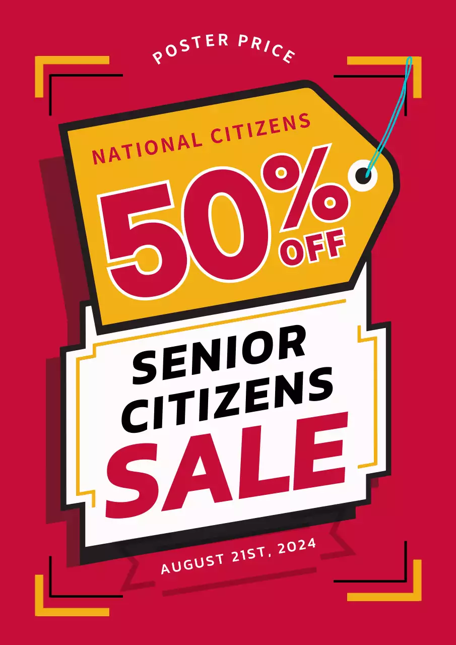 Red Bold Sale Promotion Poster