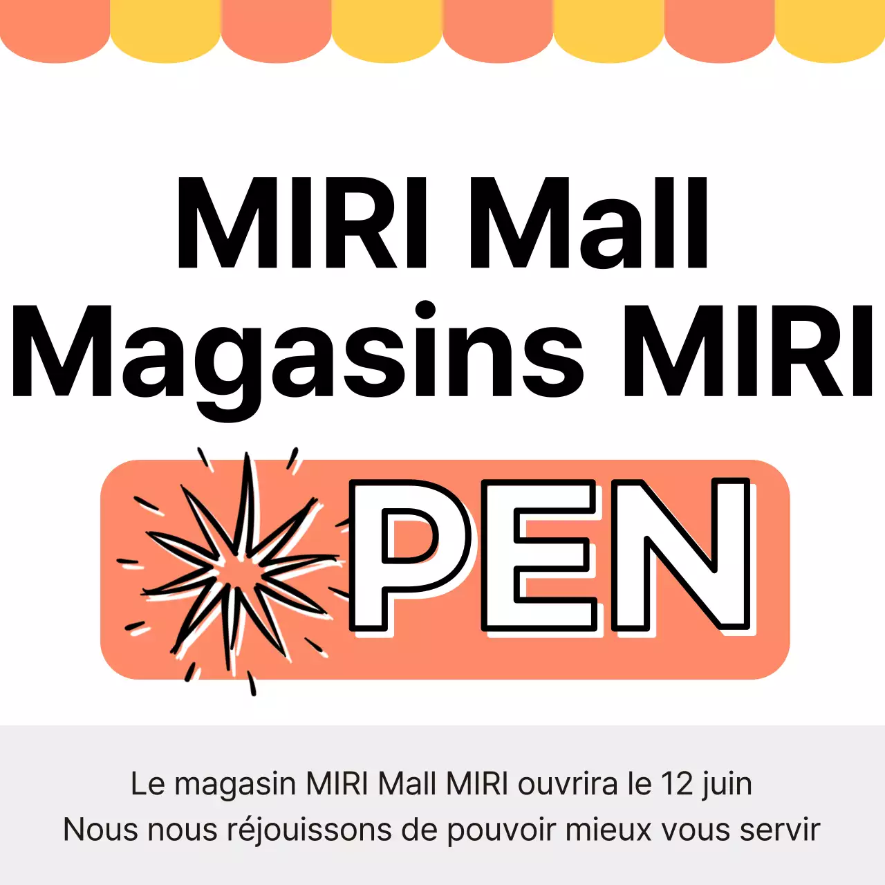 Annonce de l'ouverture d'un magasin minimaliste en blanc et rose