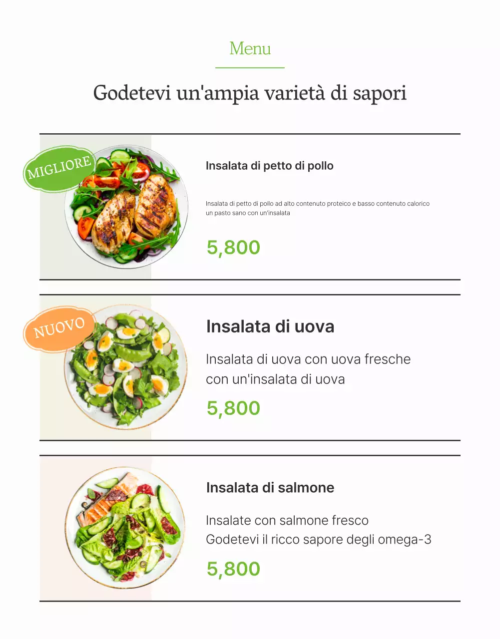 Promuovere una semplice insalata di fagioli bianchi e verdi chiari