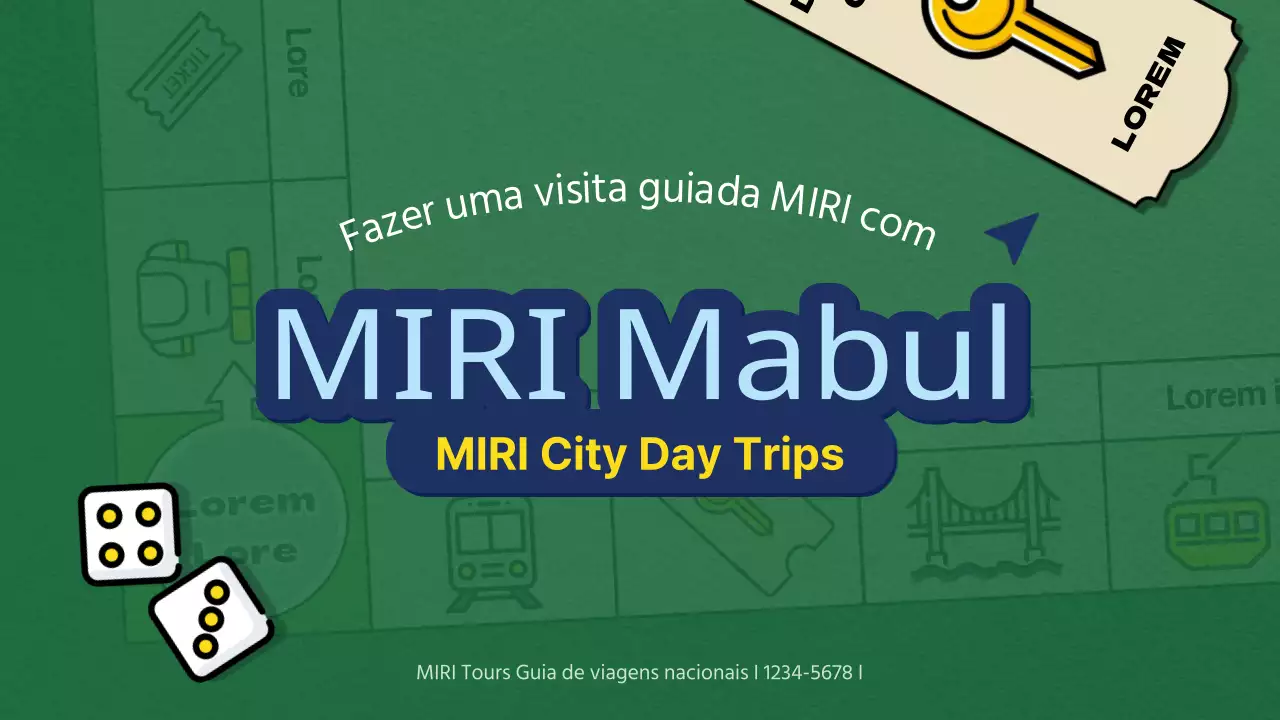Promover as férias organizadas no país em verde e azul, ao estilo de um jogo de tabuleiro