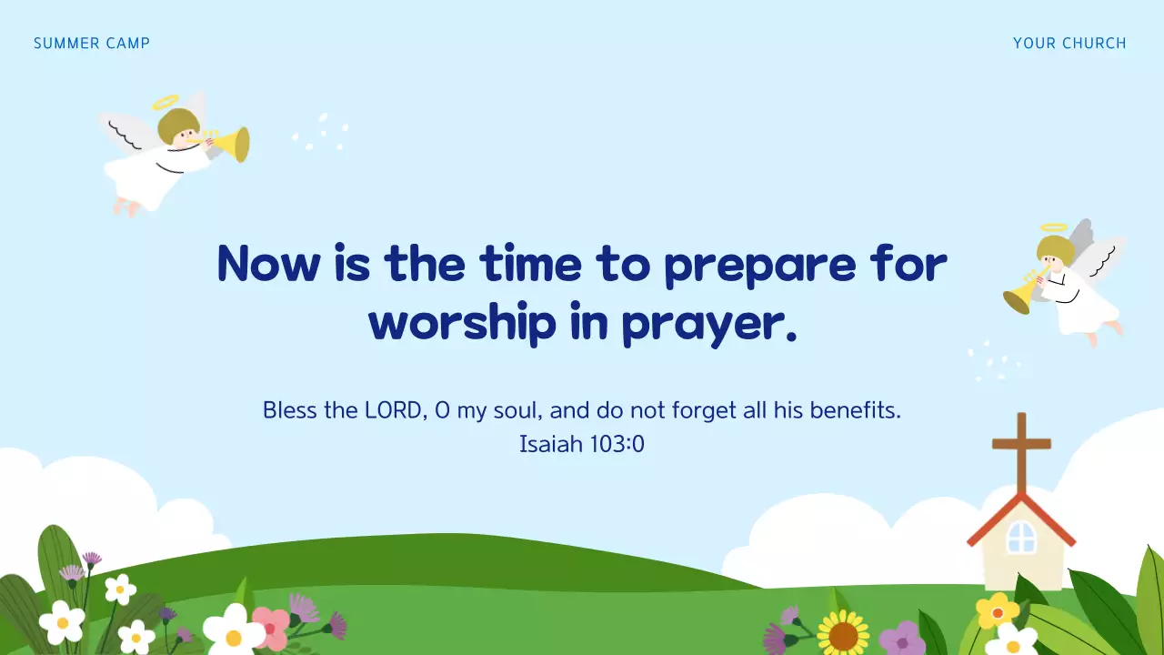 Blue Simple Bible Schedule Presentation