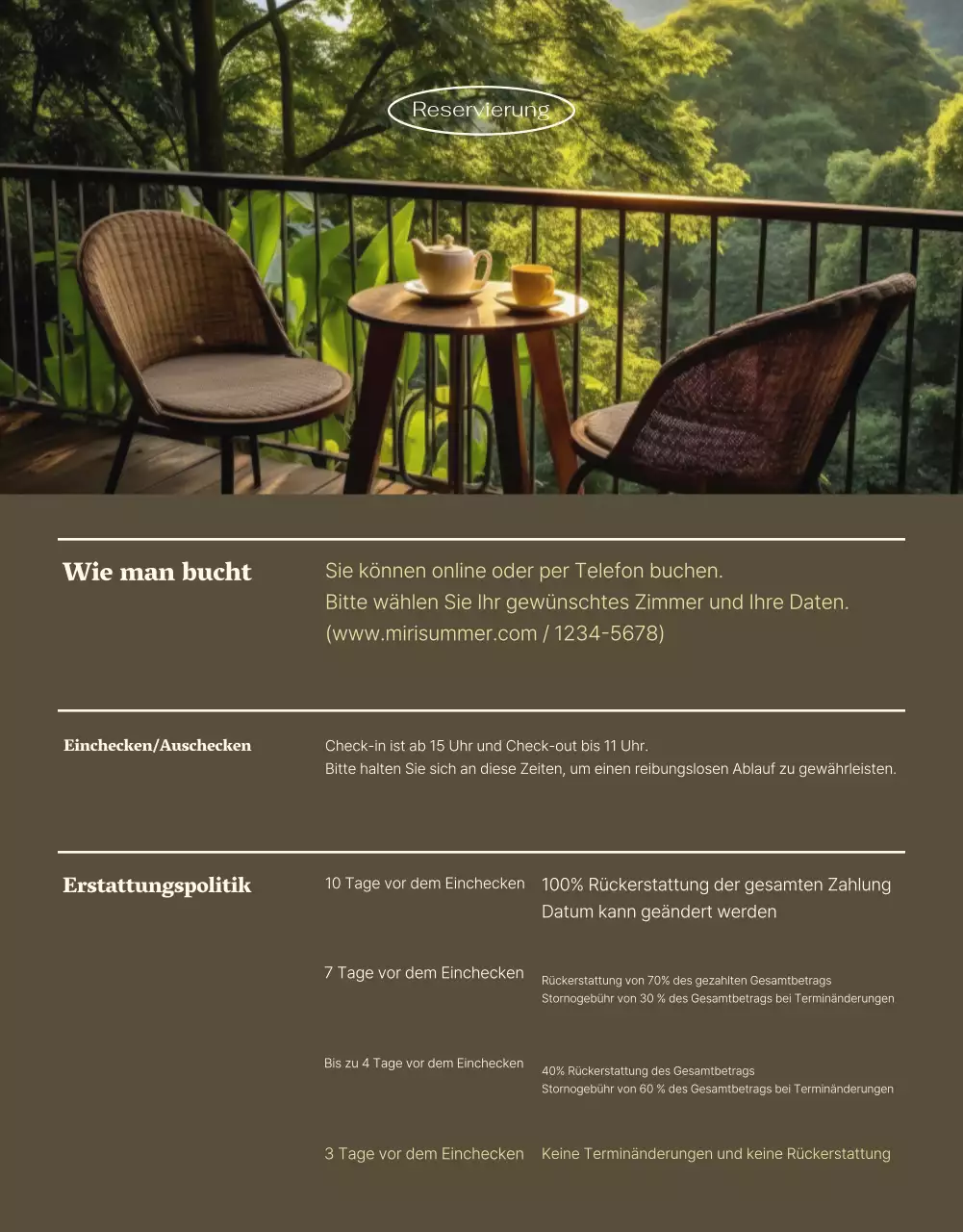 Grün und beige, eine gemütliche Sommerfrische für die Sinne