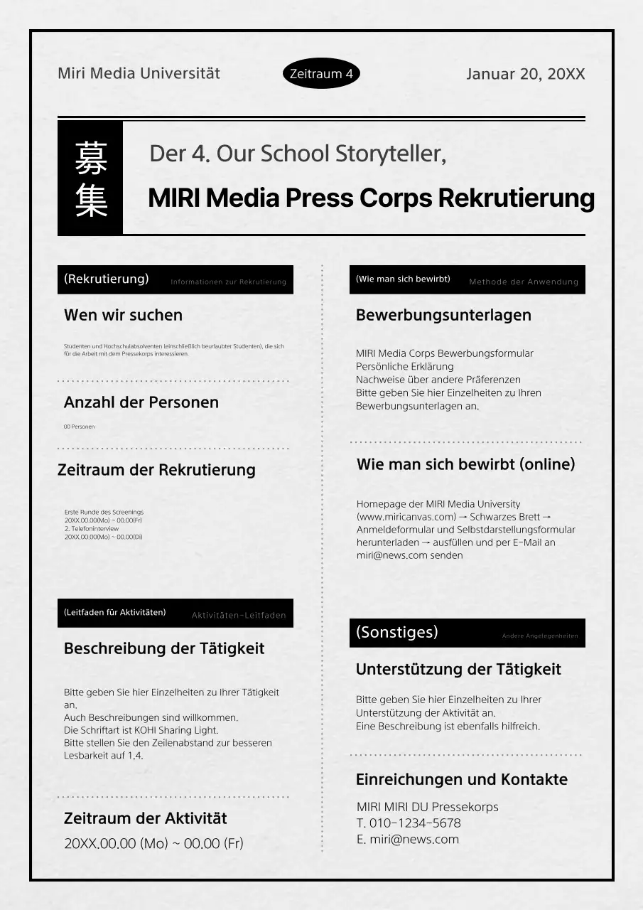 Ein einfacher Leitfaden für die Einstellung von Journalisten in Grau und Schwarz