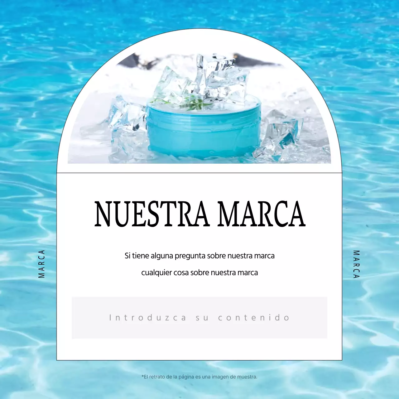 Blanco y sencillo, cosméticos de belleza veraniegos marketing de marca en verano