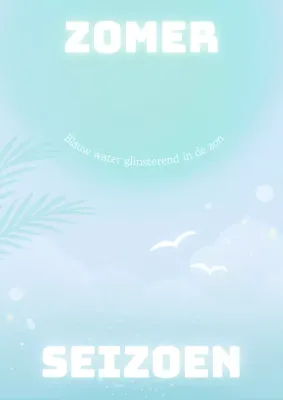 Een zee van zomerblauw op trend in lichtblauw en mintpost