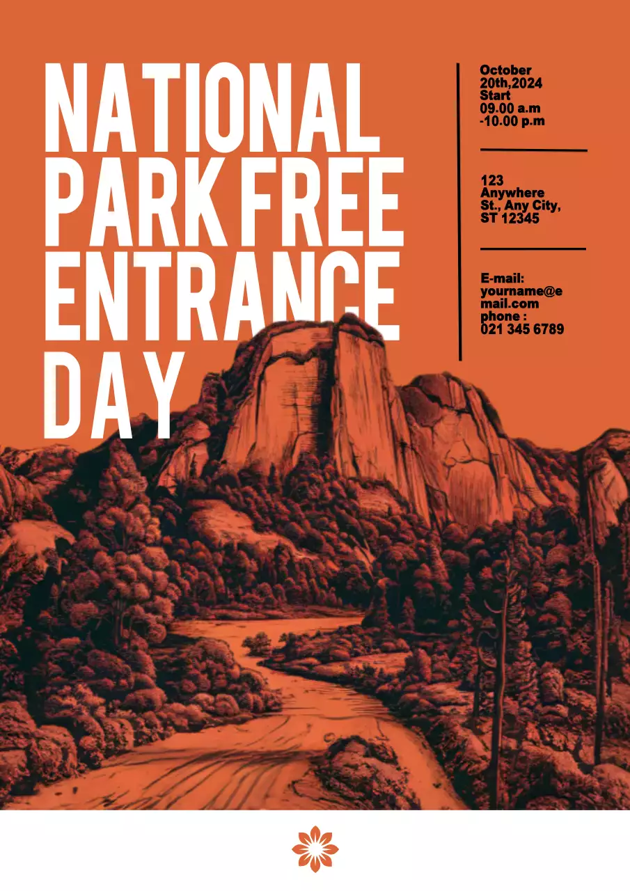 Orange Rustic Event Announcement Poster