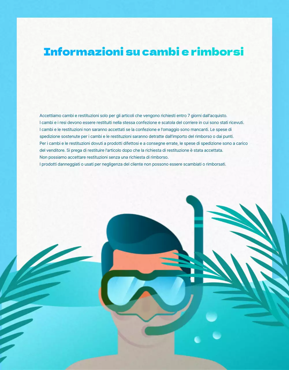 Promuovete un evento con articoli estivi vintage in azzurro