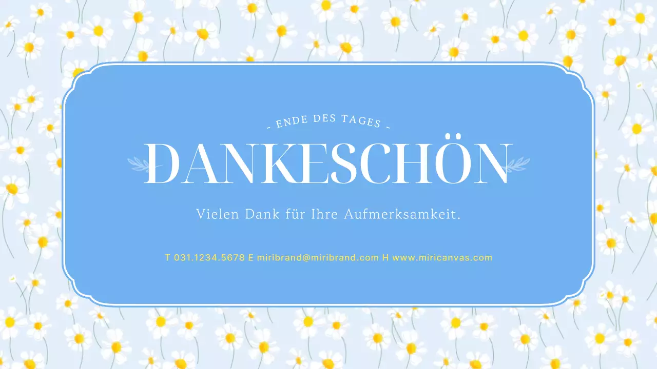 Einfache Sommerblumen in hellblauer und gelber Aufmachung