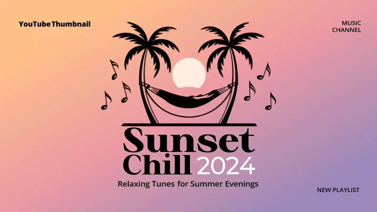 Orange Tropical Music Playlist YouTube Thumbnail