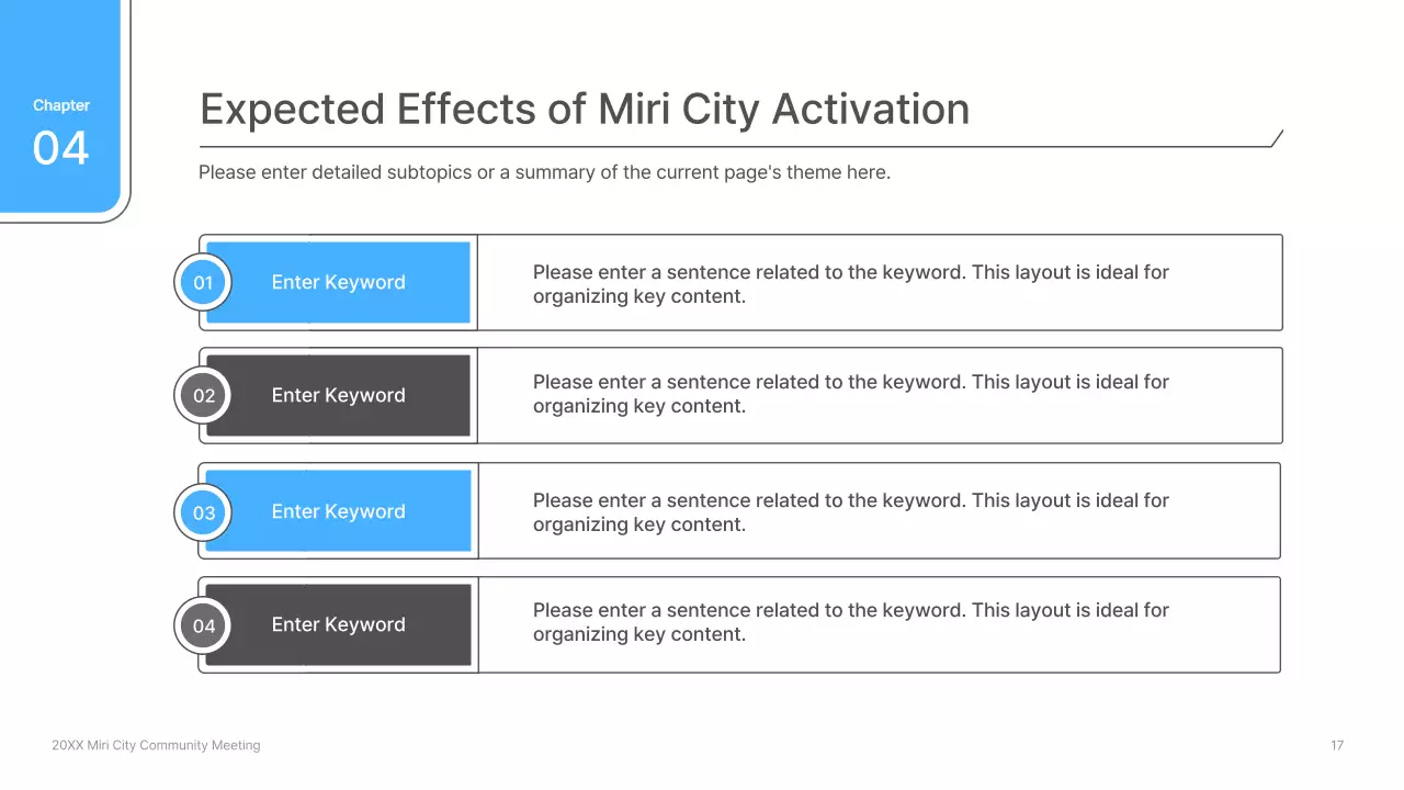 그레이 모던 커뮤니티 어젠다 프레젠테이션