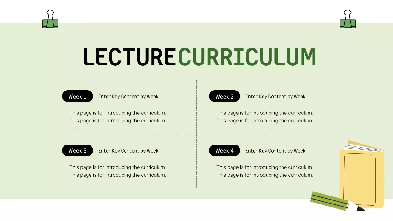 Green Simple Orientation Announcement Presentation