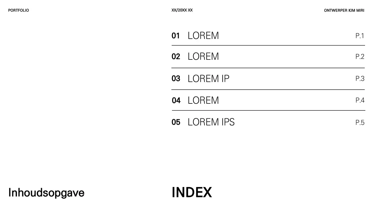 Een basis zwart-wit carrièreportfolio