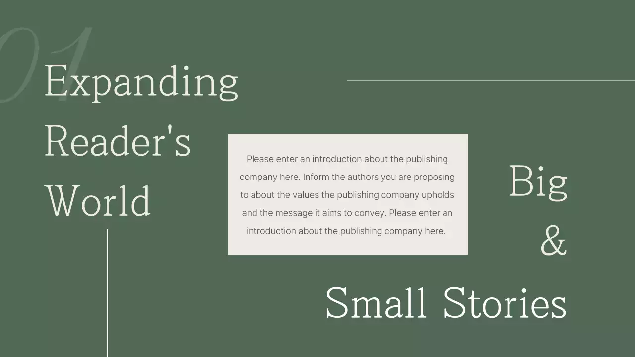 Green Modern Book Proposal Presentation