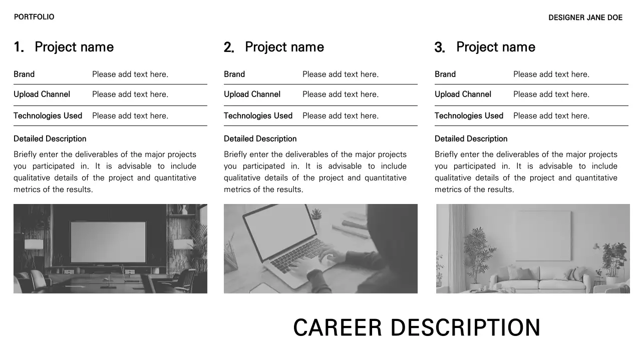 Presentasi Resume Portofolio Modern Putih