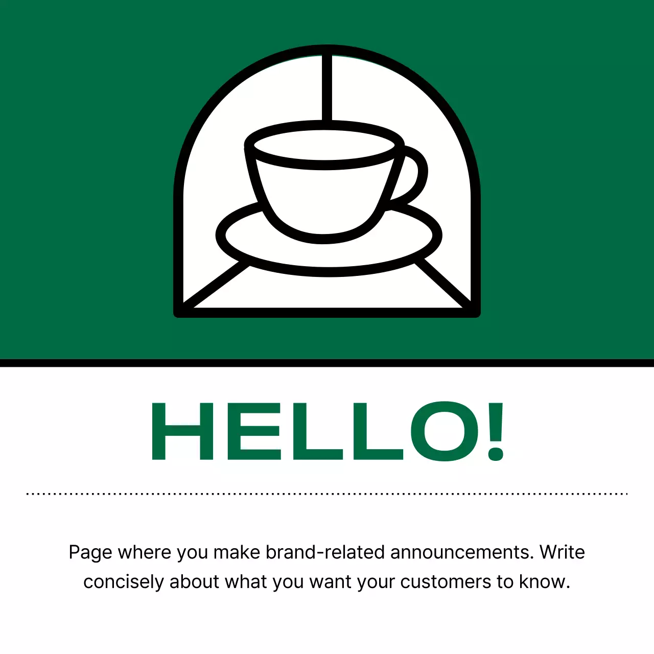 Green Simple Announcement Notice Social Media Post