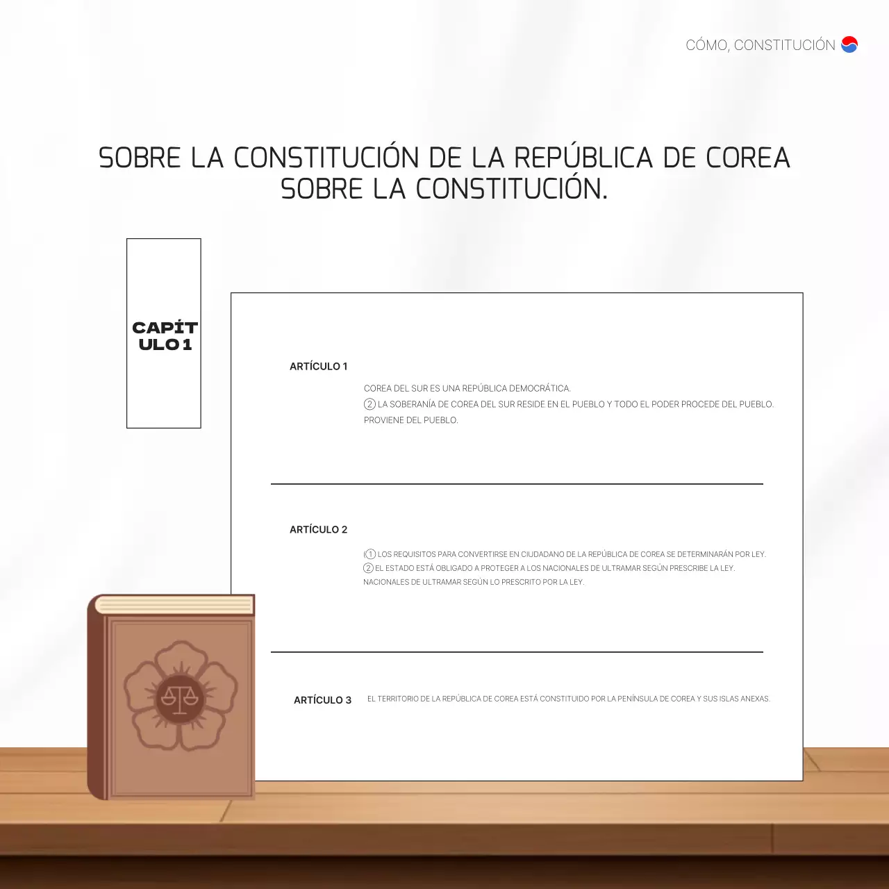 Blanco y marrón para un moderno Día de la Constitución