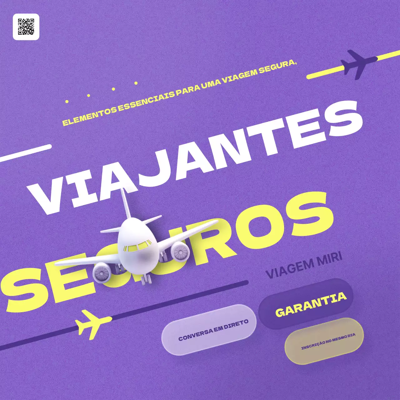 Promoção simples de seguro de viagem da Borah e da Yellow