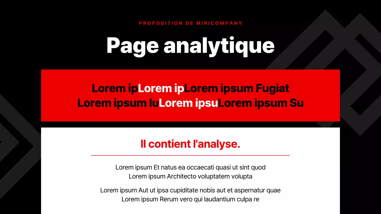 Présentation d'entreprise simple en rouge et noir