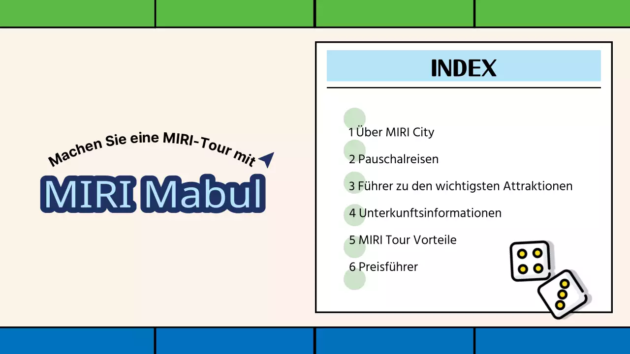 Förderung von Pauschalreisen im Inland in grüner und blauer Farbe, im Stil eines Brettspiels
