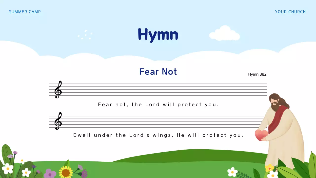 Blue Simple Bible Schedule Presentation