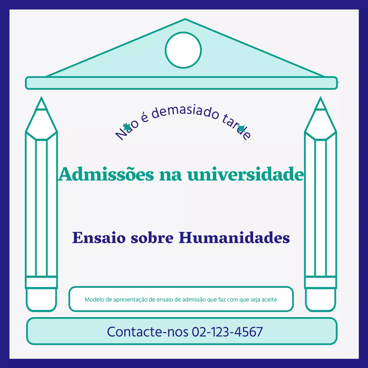 Ensaio simples de promoção escolar em verde e azul-marinho