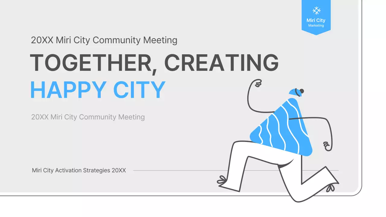 그레이 모던 커뮤니티 어젠다 프레젠테이션