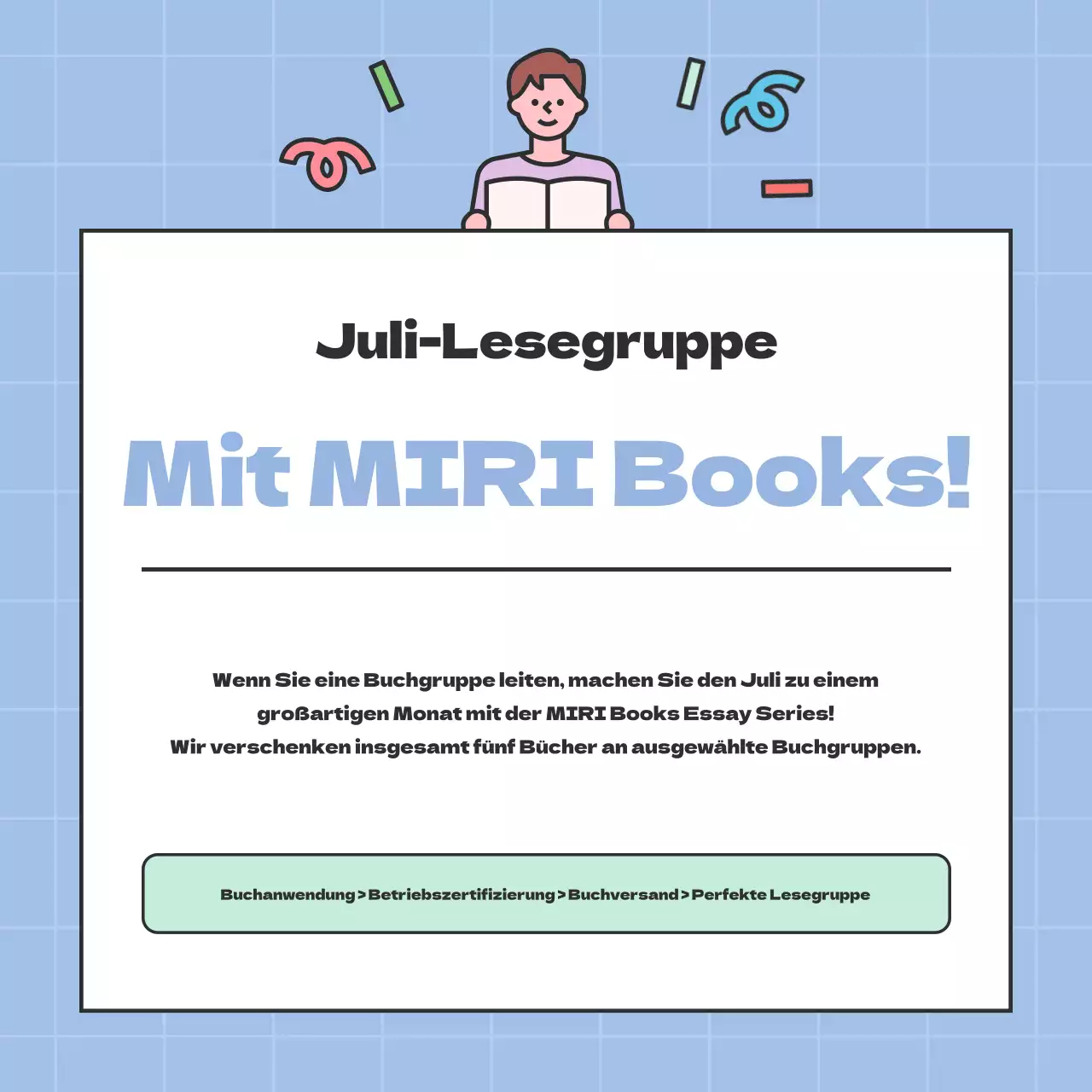 Förderung einer einfachen Sommerlesegruppe mit Lavendel und Minze