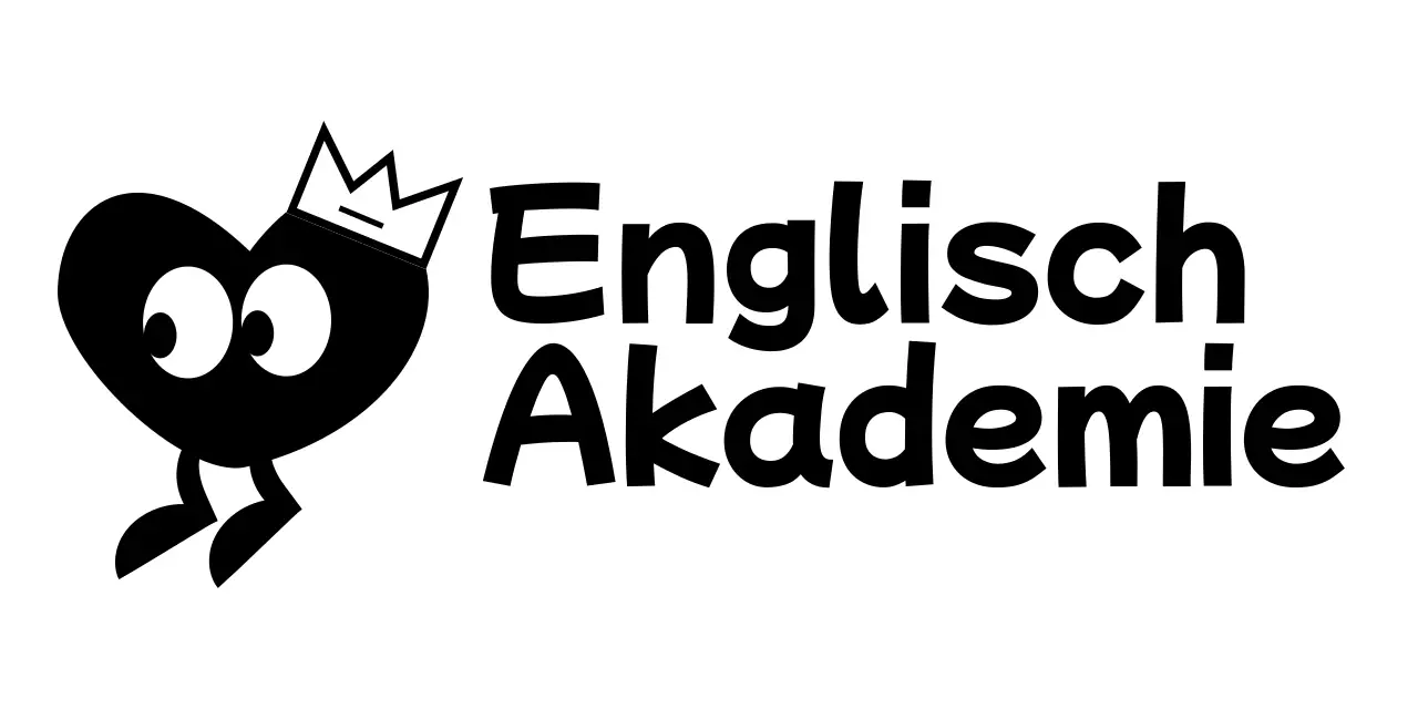 Ein niedliches Konzept einer englischen Sprachakademie mit Herzcharakteren