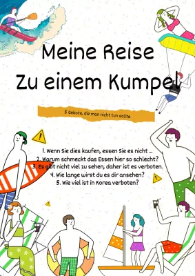 Tropical Travel 5 Gebote auf weißem Hintergrund