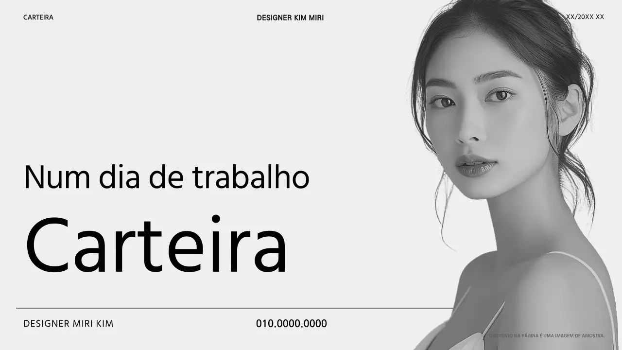 Uma carteira profissional básica a preto e branco
