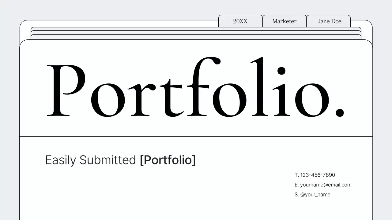 Grey Minimal Portfolio Presentation