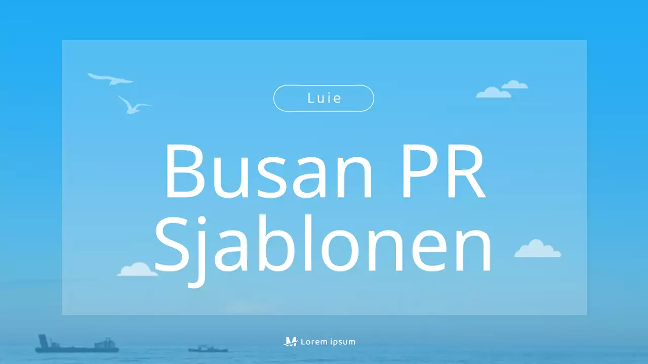 Een eenvoudige blauw-witte toeristische gids voor Busan