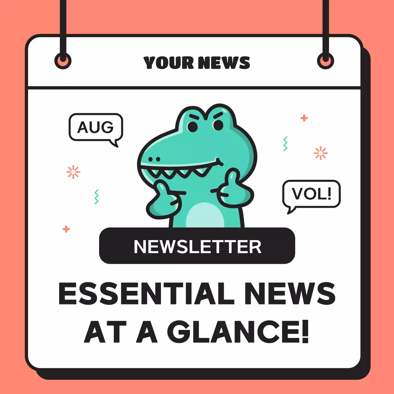 Coral Cartoon News Newsletter Social Media Post