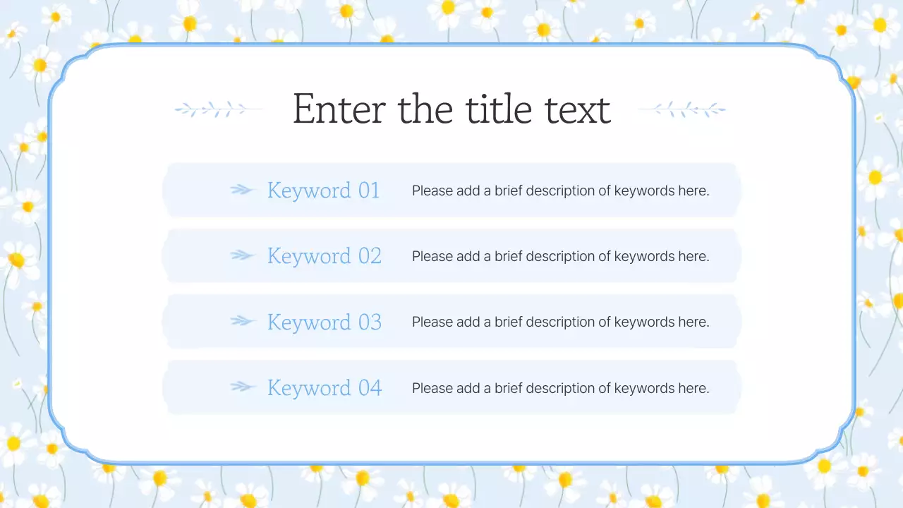 Blue Floral Summer Presentation