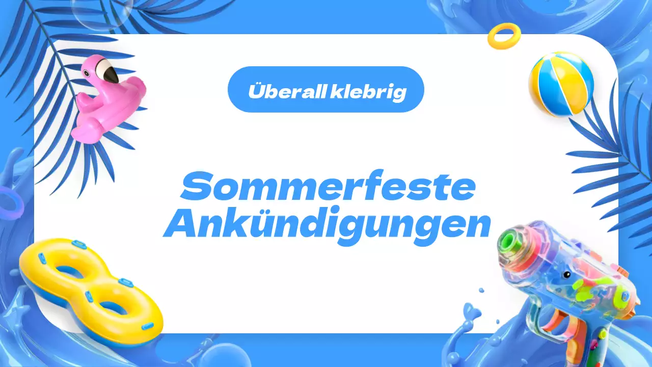 Ankündigung des Blue Summer Festivals
