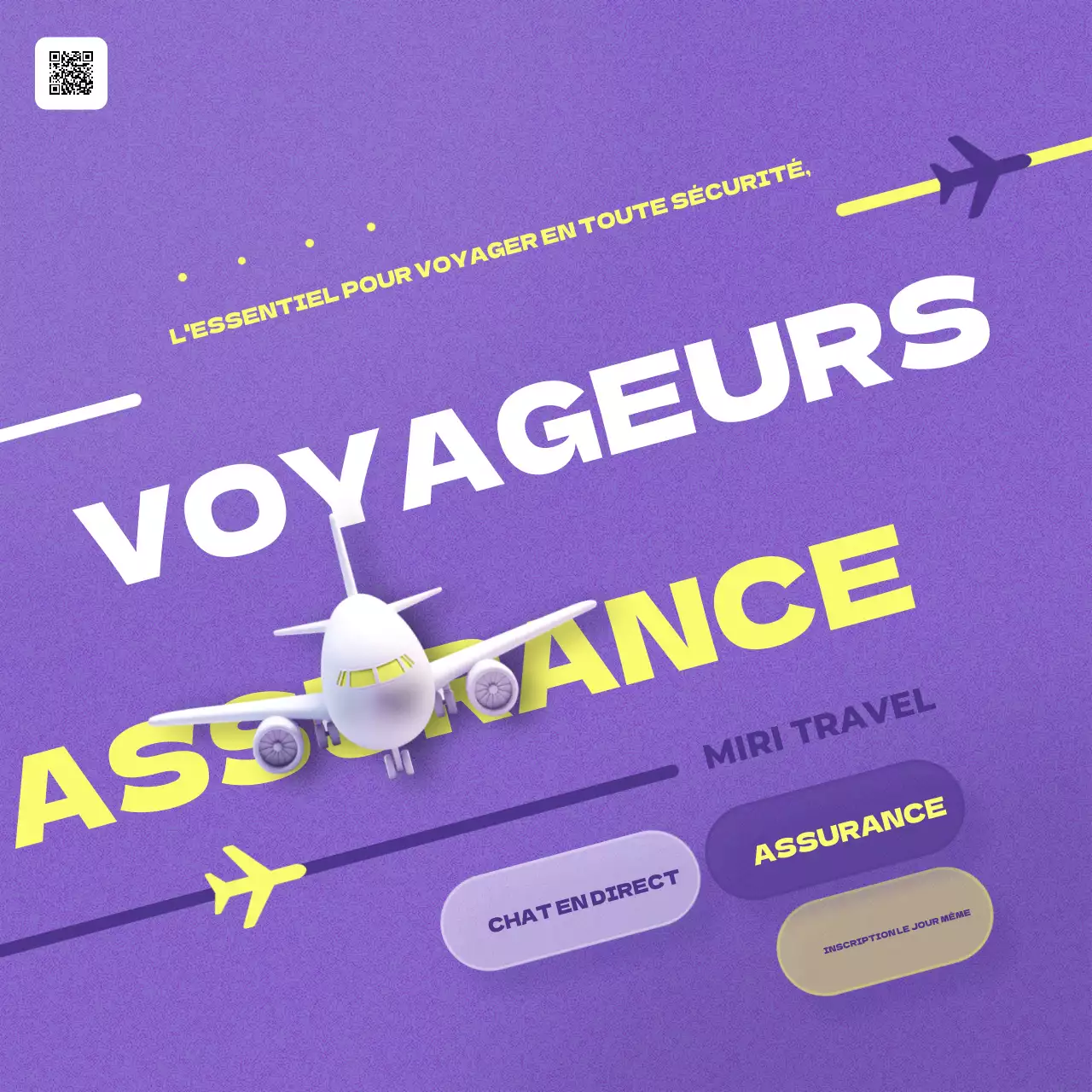 La promotion simple de l'assurance voyage de Borah et Yellow