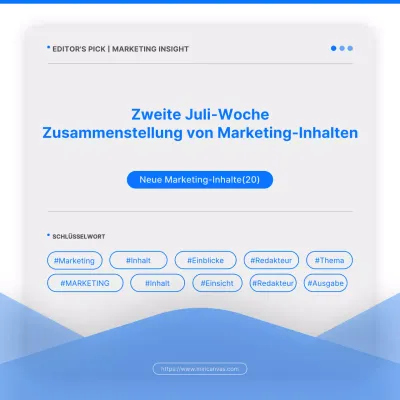 Fördern Sie moderne Marketinginhalte in Blau und Weiß