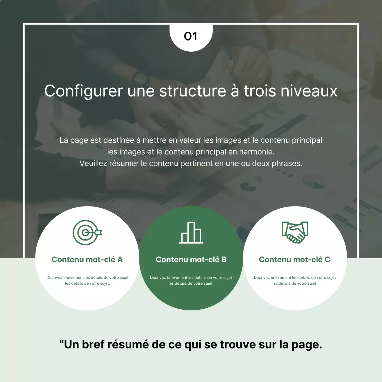 Un simple courrier d'affaires en vert et blanc