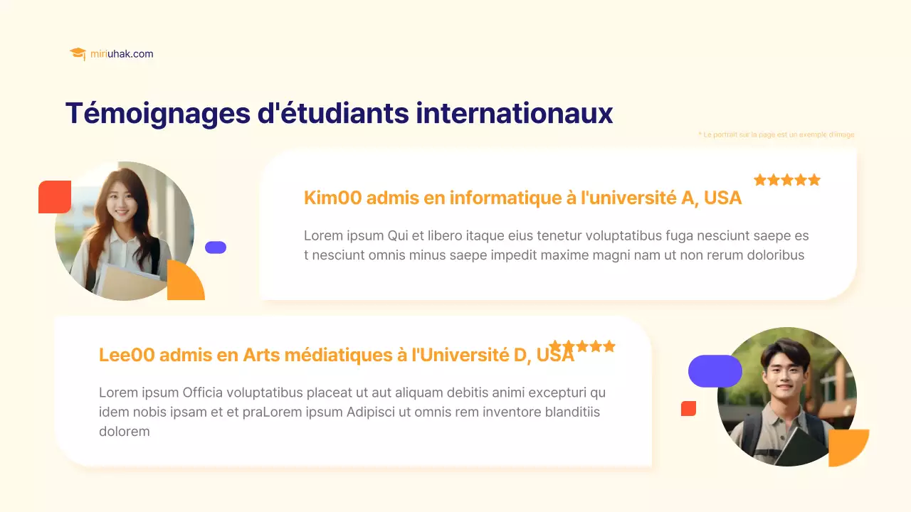 Un simple prospectus jaune et orange pour les études à l'étranger