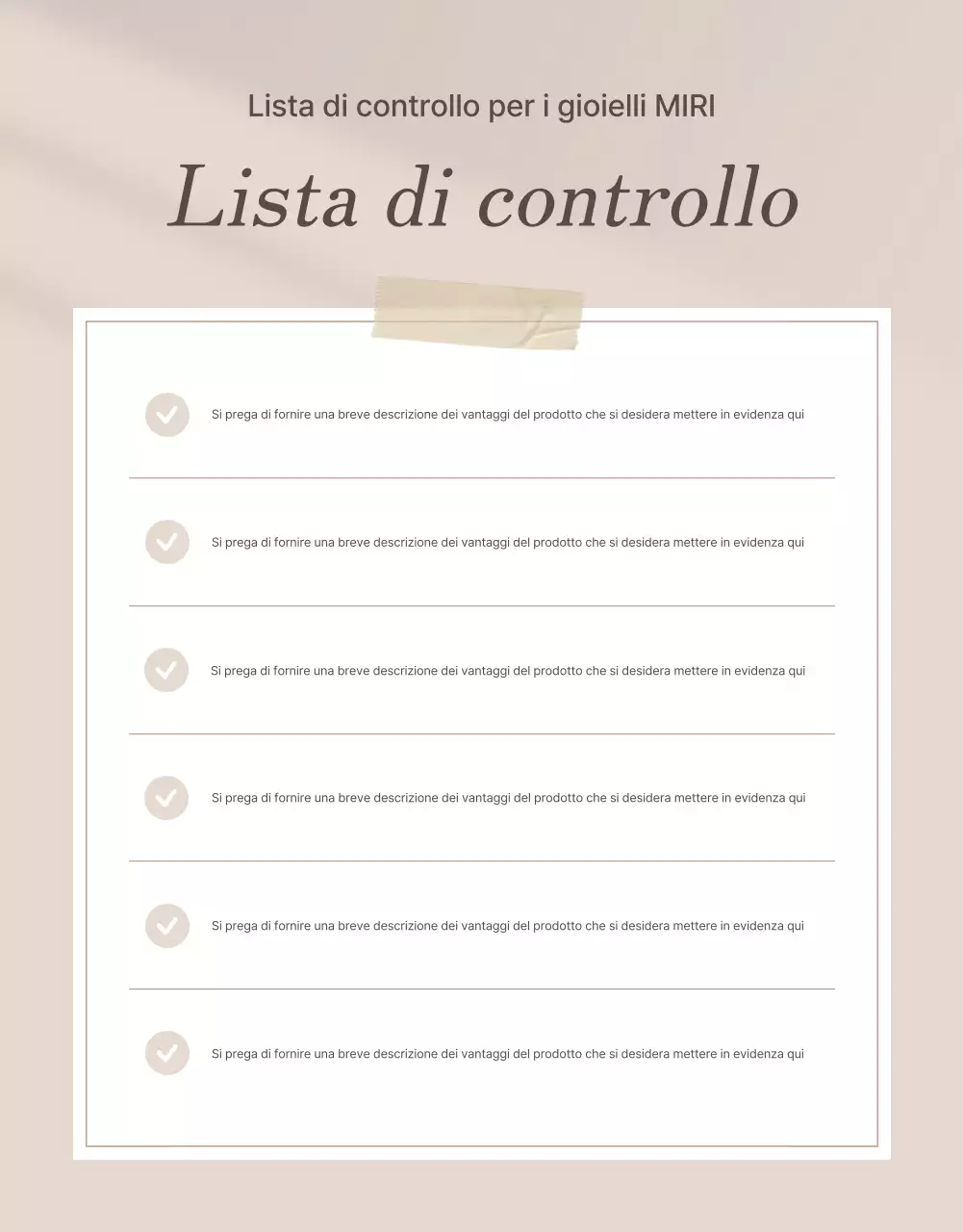 Promuovete la vostra pagina di controllo dei gioielli con i colori marrone e beige