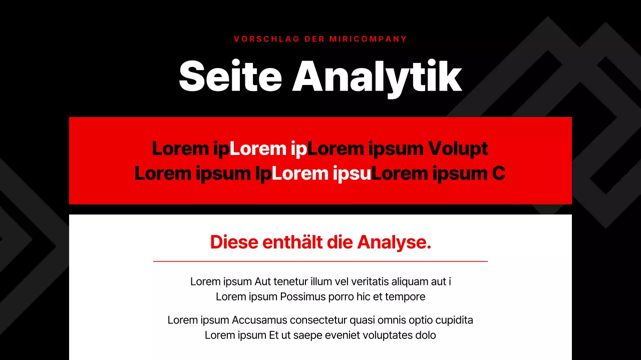 Einfache Unternehmenspräsentation in Rot und Schwarz