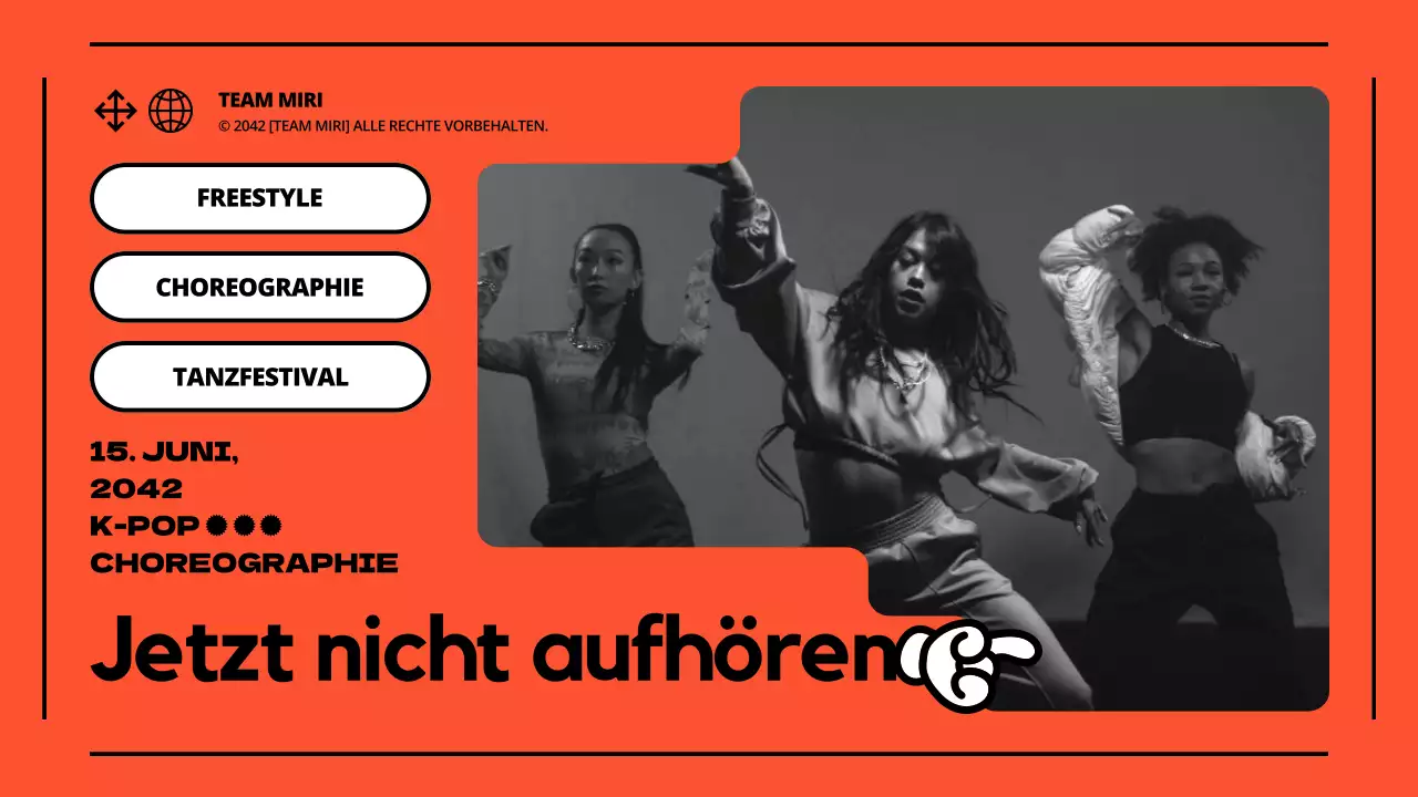 Geometrischer Tanzdeckelpfosten in Rot und Schwarz