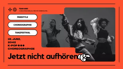 Geometrischer Tanzdeckelpfosten in Rot und Schwarz