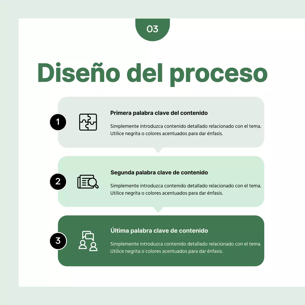 Un sencillo correo comercial en verde y blanco