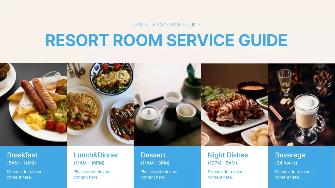 Blue Modern Resort Guide Presentation