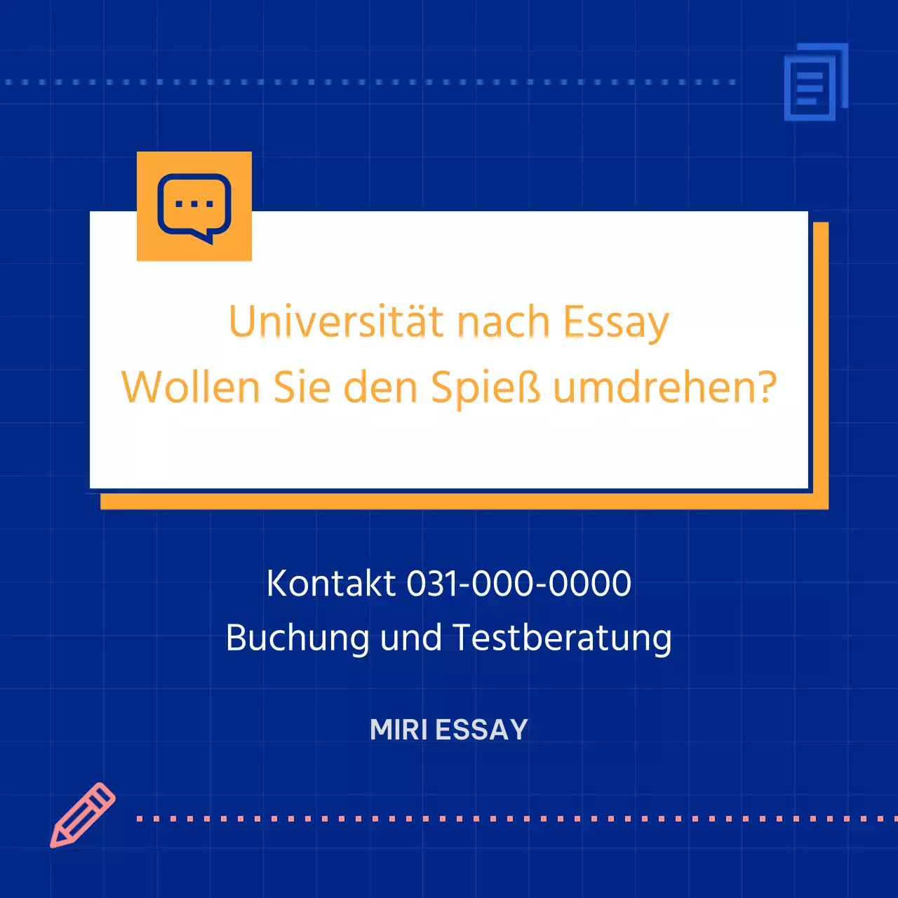 Blaue, einfache Essays für Hochschulzulassungen fördern