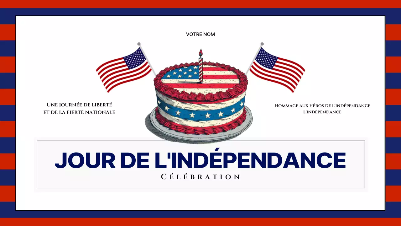 Ressources modernes du 4 juillet en rouge et bleu marine