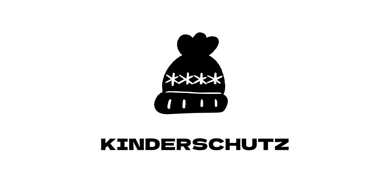 Kampagnenlogo mit einer niedlichen Strickmützen-Illustration