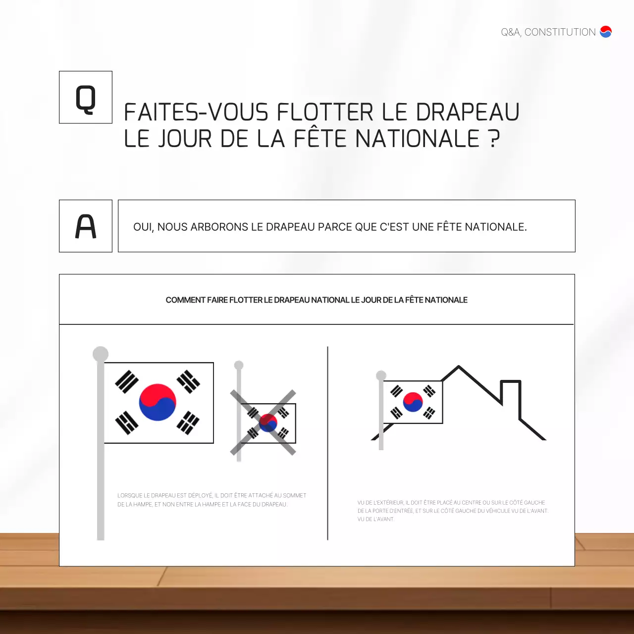 Blanc et marron pour un jour de la Constitution moderne