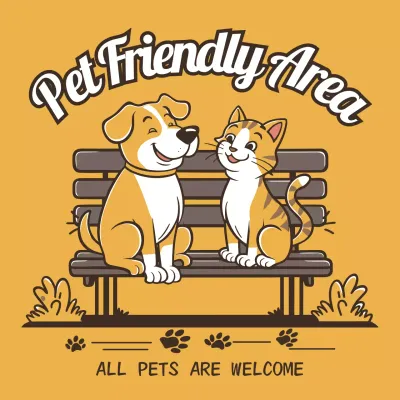 Yellow Vintage Pet Announcement Social Media Post